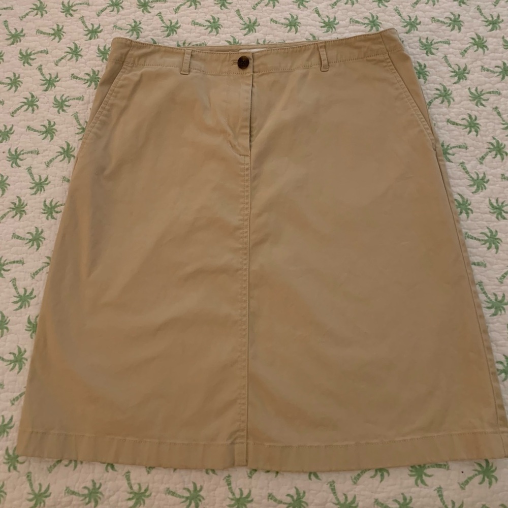Comfy khaki skirt 8 J Jill 4 pockets & belt loops-add to summer rotation